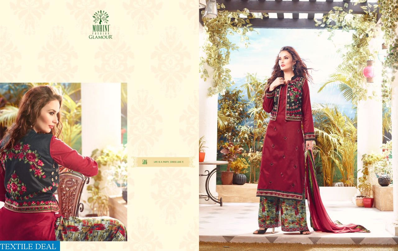 mohini Glamour Premium cotton With jacket Suits